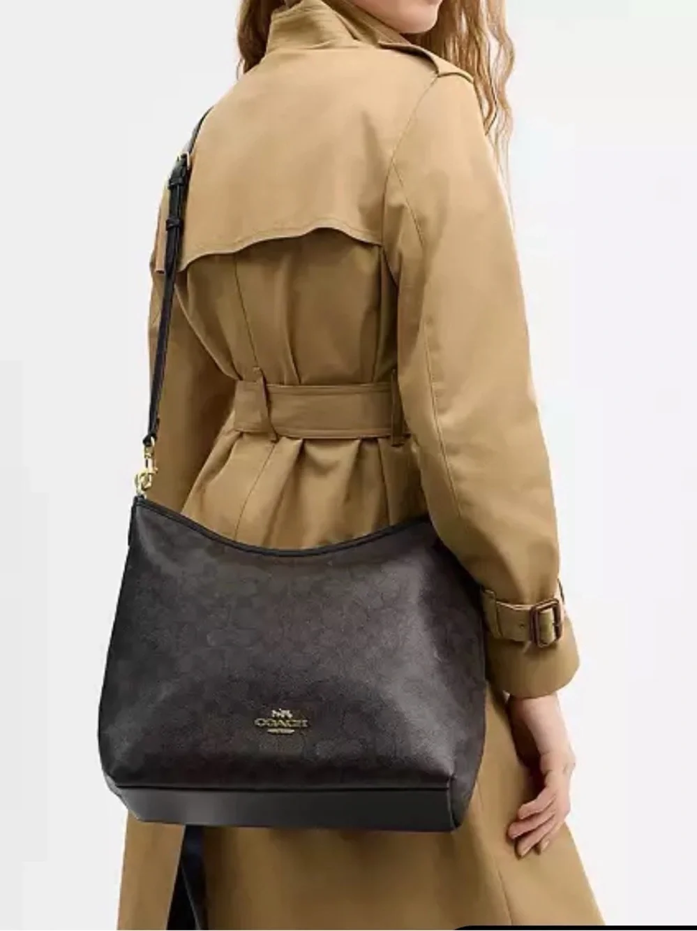 Coach Laurel Large Shoulder Bag In Signature Canvas